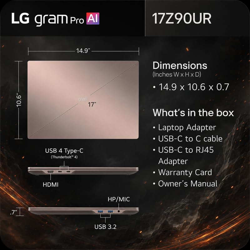 Image of LG gram Pro Max Gaming Laptop RTX 5050 32GB RAM 2TB Core Ultra 9 386H