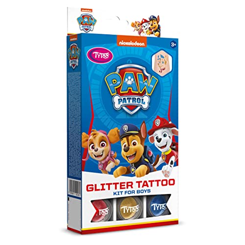 TyToo Paw Patrol Glitzer Tattoo Set für Jungen