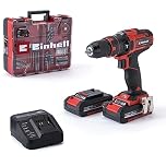 Einhell Cordless Impact Driver TE-CD 18/40 Li-i +64 (2x2.0 Ah) Power X-Change (Li-Ion, 18V, Torque 40Nm) Comes with 2 Batteries 2.0Ah, Charger and 64 Accessories