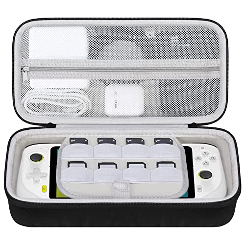 Elonbo Carrying Case for Logitech G Cloud Gaming Handheld, Logitech Portable Gaming Console Holder with Xbox Cloud Gaming, NVIDIA GeForce NOW, Google Play, Mesh Pocket Fits Power USB Cable,Black+Grey