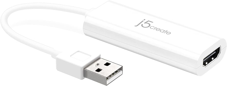 j5create USB to HDMI Display Adapter- USB to HDMI 1080P Cable Converter Adapter for Windows JUA195