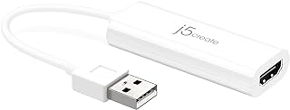 j5create USB to HDMI Display Adapter- USB to HDMI 1080P Cable Converter | Adapter for Windows (JUA195)