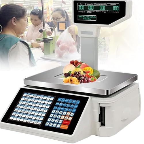 Báscula Comercial Digital con Impresora Térmica miniatura 1