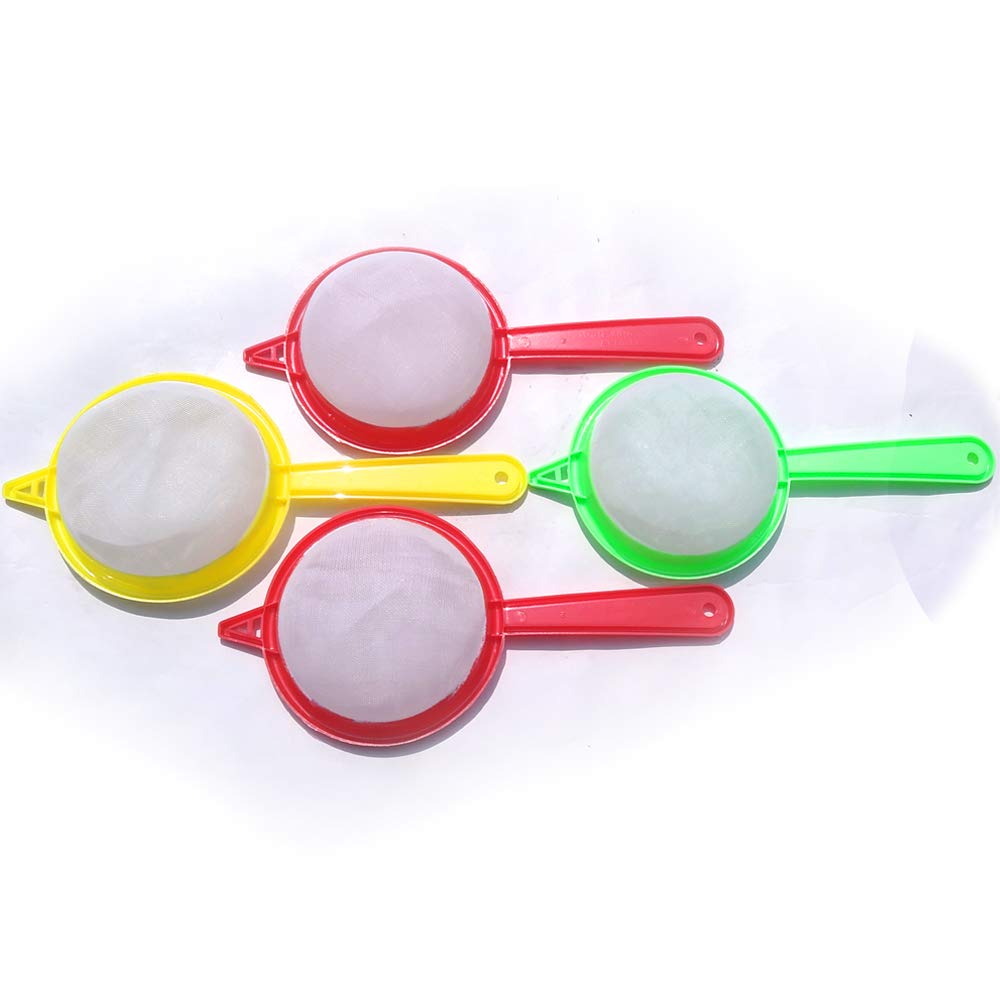 Hanae Luvan PlasticTea and Coffee Strainers, Multicolour (Pack of 4) chai chalni Plastic Tea and Coffee Strainer