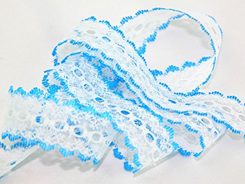 Jtl Turquoise Eyelet Knitting In Lace Trimming 35Mm Wide - Per Metre