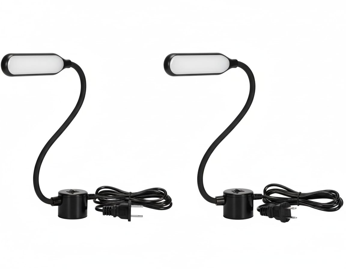 SENTONI Magnetic LED Lamp – Pack of 2 | 15 Bright LEDs with Magnetic Base & Toggle Switch | Portable Desk, Study, Night & Work Light (Black)-image-22
