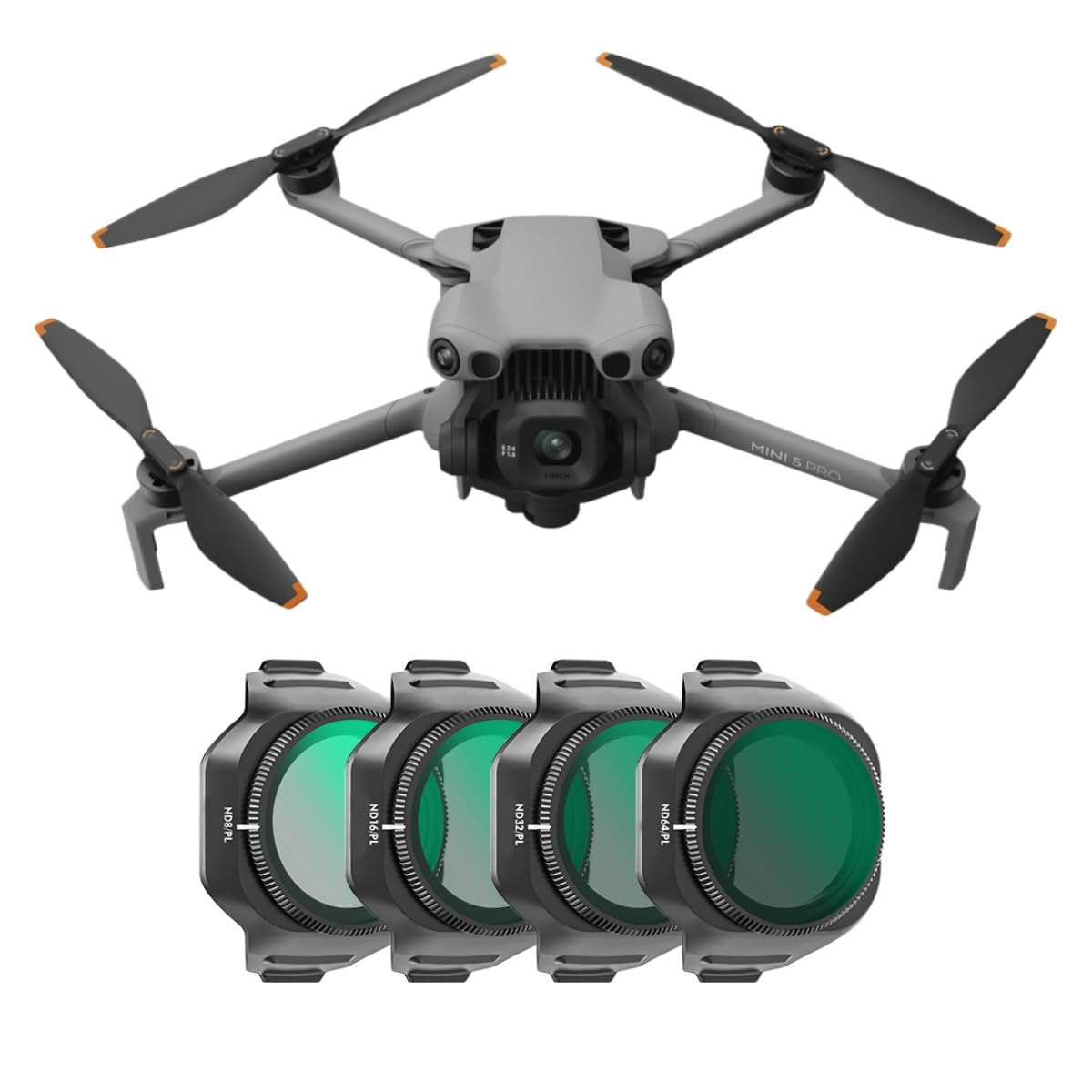Dla DJI Mini 5 Pro, zestaw filtrów optycznych CPL polaryzacyjny ściemniacz czarna mgła ND8/16/32/64/1000 filtr redukcyjny światła UV Drone Mini 5Pro osłona obiektywu (ND/PL(8+16+32+64))