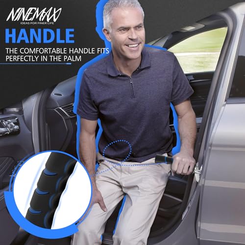 NINEMAX Einstiegshilfe Auto Senioren, Ausstiegshilfe Auto für Ältere Menschen, Haltegriff Autogriff Zum Aussteigen Mobilitätshilfe Grip Helfer, 1 Stück(Schwarz)