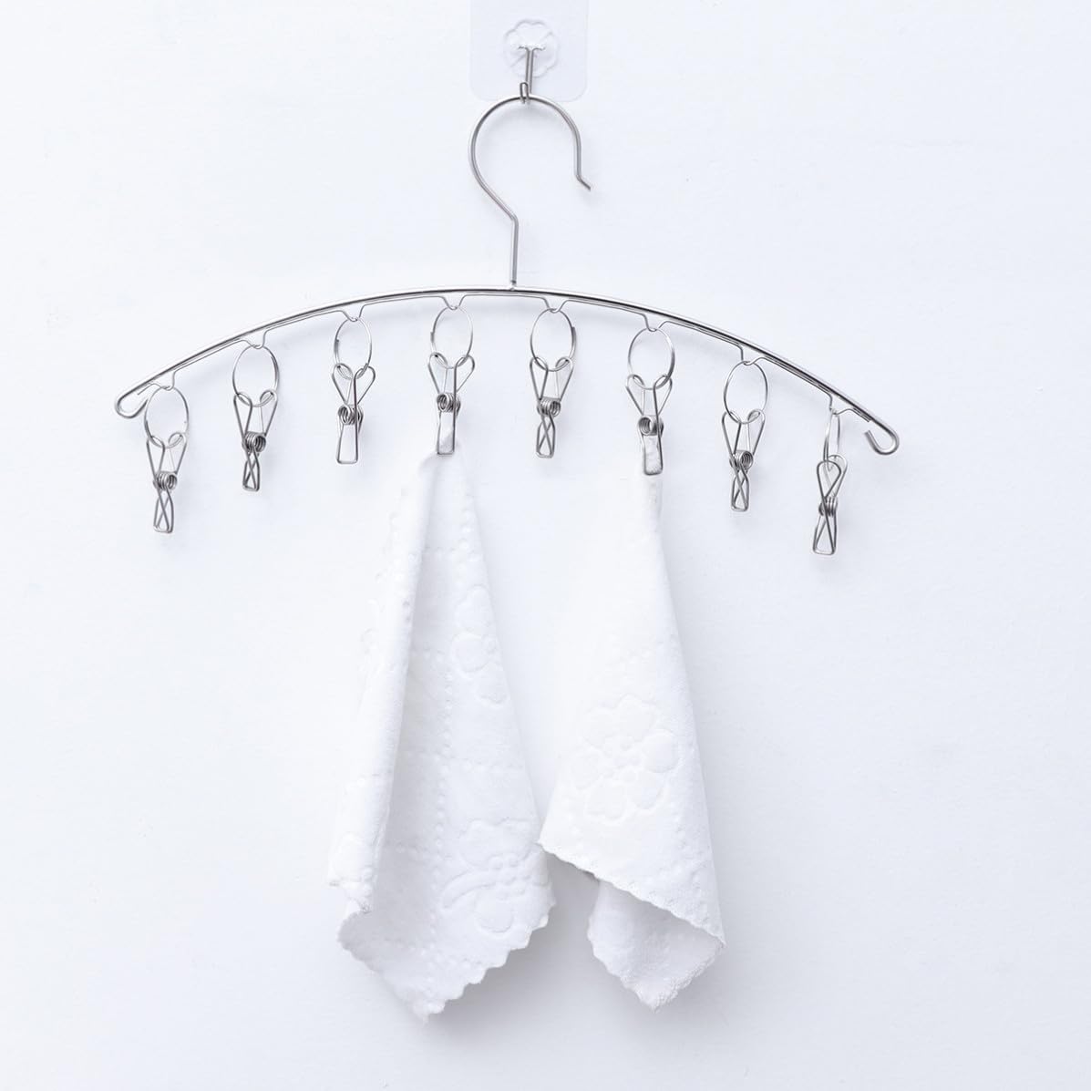 LABRIMP Socks Hanger 8 Clips 2pcs Stainless Steel Laundry Drying Rack