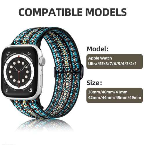 Wjk Compatible With Apple Watch Band 38Mm For Women Men, Sport Stretchy Nylon Straps Compatible With Apple Watch Bands 40Mm 44Mm 45Mm 41Mm 42Mm For Iwatch Bands Series 8 7 6 5 4 3 2 1 Se, 6 Packs #TOP5