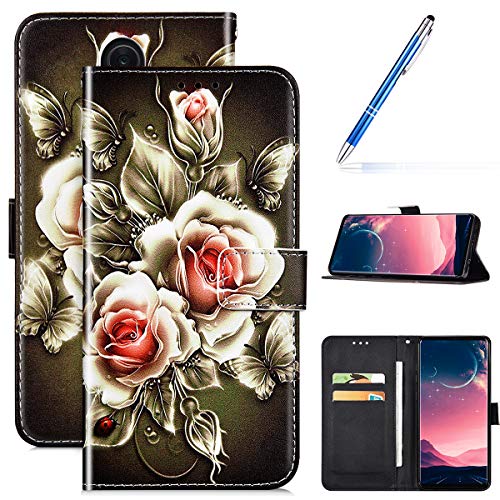 Robinsoni Custodia Compatibile con LG Stylo 4 Case Portafoglio LG Stylo 4 Cover PU Pelle Libro Supporto di Stand Cover Taccuino Magnetica Cover Libretto Cartone Animato Case Cover Rosa