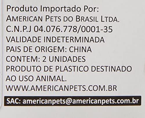 Chalesco American Pets Escova Dental Dupla Blister Azul/Amarelo 2 Unidades