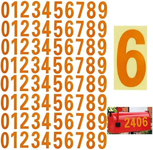 100 Pcs 4 Inch Vinyl House Numbers - 10 Sets Self-Adhesive Address Numbers For Mailbox & Windows