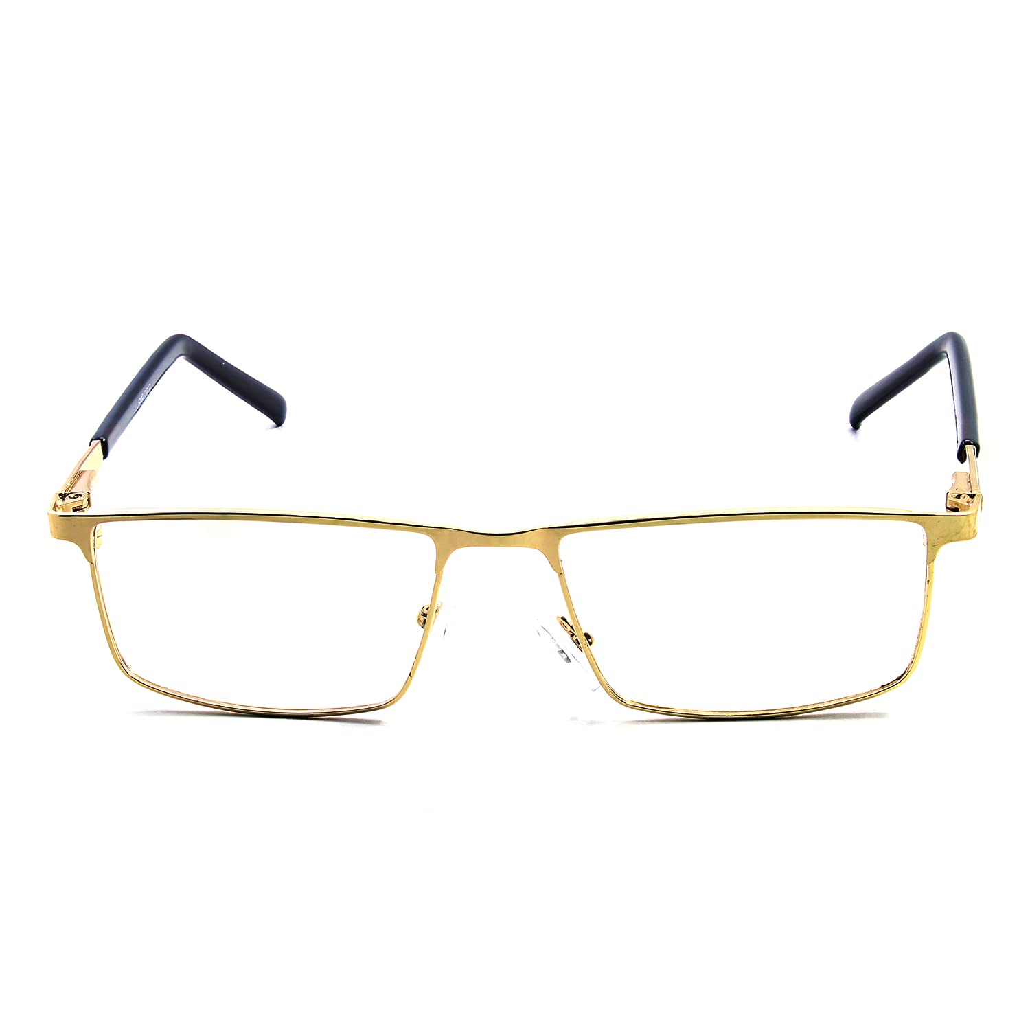 GLAMORSTYLRetro Square Spectacle Eyewear Frames with Flaxibale hings Men's and Women's (Free Size)