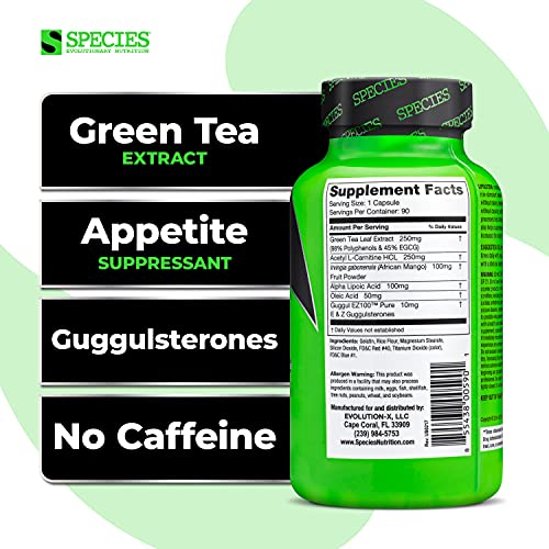 Species Nutrition Lipolyze Stimulant Free Fat Burner, Appetite Suppressant With Green Tea Extract, African Mango & Alpha Lipoic Acid, Advanced Fat Loss Formula, Gluten Free Caps, Daytime, 90 Count #TOP2