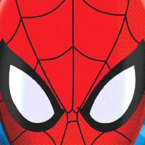 16 Count Spider-Man Beverage Napkins, Multicolored