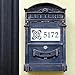 House Numbers - Modern PVC Durable Weatherproof Address Plaque, Easy to Install Outdoor Sign for Mailbox, Front Door, Wall, Includes All Numbers