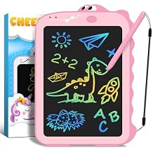 CHEERFUN LCD Writing Tablet for Kids Pink Learning Educational Doodle Drawing Board - Dinosaur Toys for Toddlers Age 3-5 Travel Home School - Birthday Gifts for 3 4 5 6 7 8 Year Old Girls
