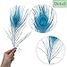 20pcs Turquoise Blue Peacock Feathers 10-12Inch Feather for Crafts Hat Costume Christmas Tree Decor Wedding Holiday Decoration Floral Arrangements