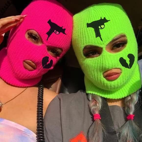 3 Hole Uzi Balaclava Knitted Full Face Cover Ski Mask Winter Windproof Neck Warmer Thermal Cycling for Men Women - Image 4