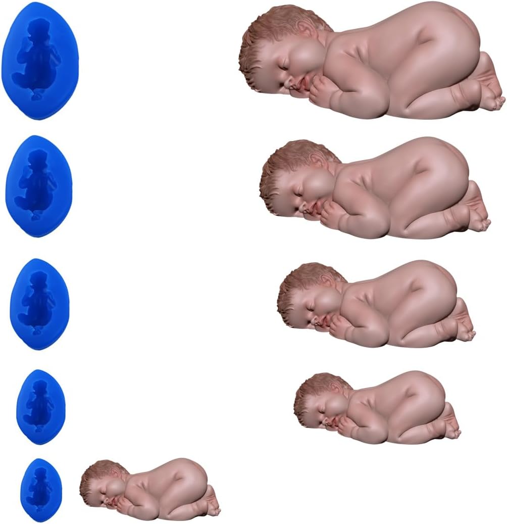Sleeping Baby 1 Mini Silicone Mold B232 by First Impressions Molds