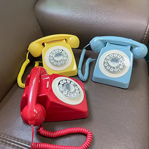 Corded Retro Phone, Telpal Vintage Old Phones, Classic 1930'S Antique Landline Phones For Home & Office Decor, Novelty Hotel Telephone With Redial #TOP6