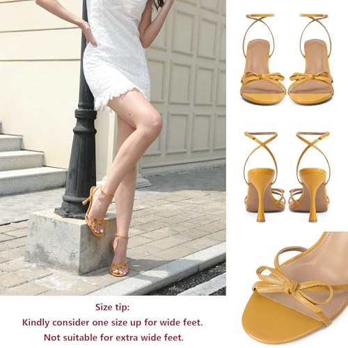 Image of iiimmu Women's Bow Heels 4 IN Stiletto Heeled Sandals for Women