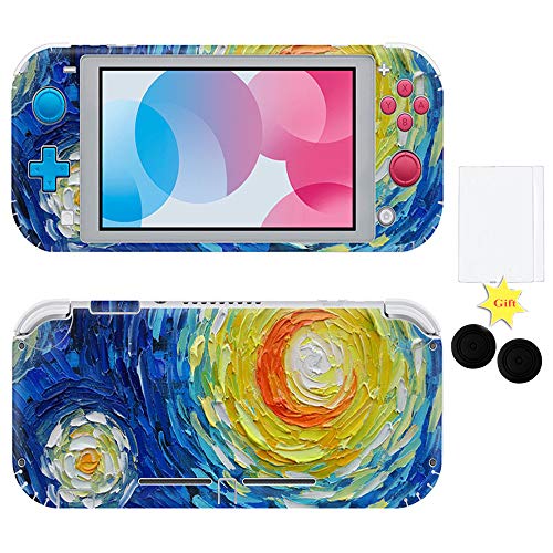 Reiko Conjunto Completo de Pegatinas para Consola Joy-con Radiador de Nitendo Switch Lite con 2 Protectores de Pantalla y 2 Tapas Protectoras