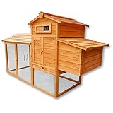 WilTec Conejera gallinero caseta Conejos roedores Pollos gallinas pequeños Animales nidos Corredor Libre
