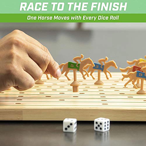 Juego de mesa Derby Dash carrera de caballos con dados y marcador miniatura 4