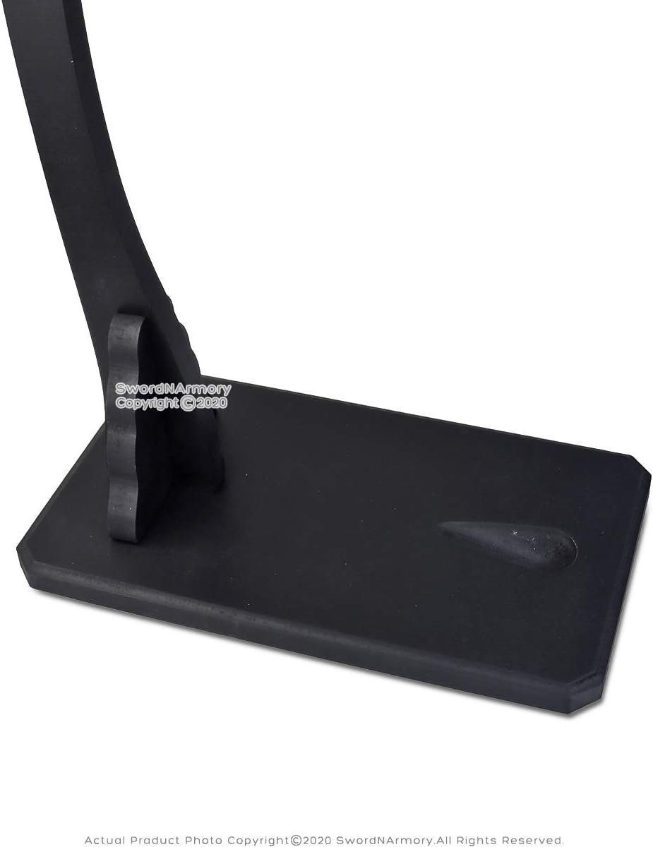 Munetoshi Deluxe Vertical Shogun Style Upright Katana Stand Sword Display Natural Black