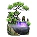 Produktbild Zimmerbrunnen Indoor Brunnen Wasserfall Tischbrunnen Dekoration Wasserspiel Mit Farbwechsel Led Beleuchtung Zen Meditation Wasserfall Fur Büro Schlafzimmer Yoga Meditation (01)