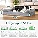 Furhaven Orthopedic Dog Bed for Large/Medium Dogs w/ Removable Bolsters & Washable Cover, For Dogs Up to 55 lbs - Faux Fur & Velvet Sofa - Smoke Gray, Large