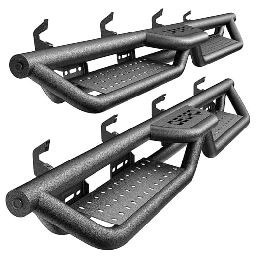 OEDRO 6 Inch Running Boards Compatible with 2005-2023 Toyota Tacoma Double Cab, Bolt-on Side Steps Steel Nerf Bars