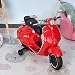 HOMCOM Moto Eléctrica Vespa Faros Música 2 Ruedas Auxiliares para Niños Mayores...