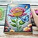 5D DIY Diamond Painting Notebook Art Kits for Adults Beginners Cover Leather Diamond Painting Sketchbook Flower Diamond Art Hardcover Dairy Book Festival Birthday Gift 8.26x5.7 in (Pink-05)