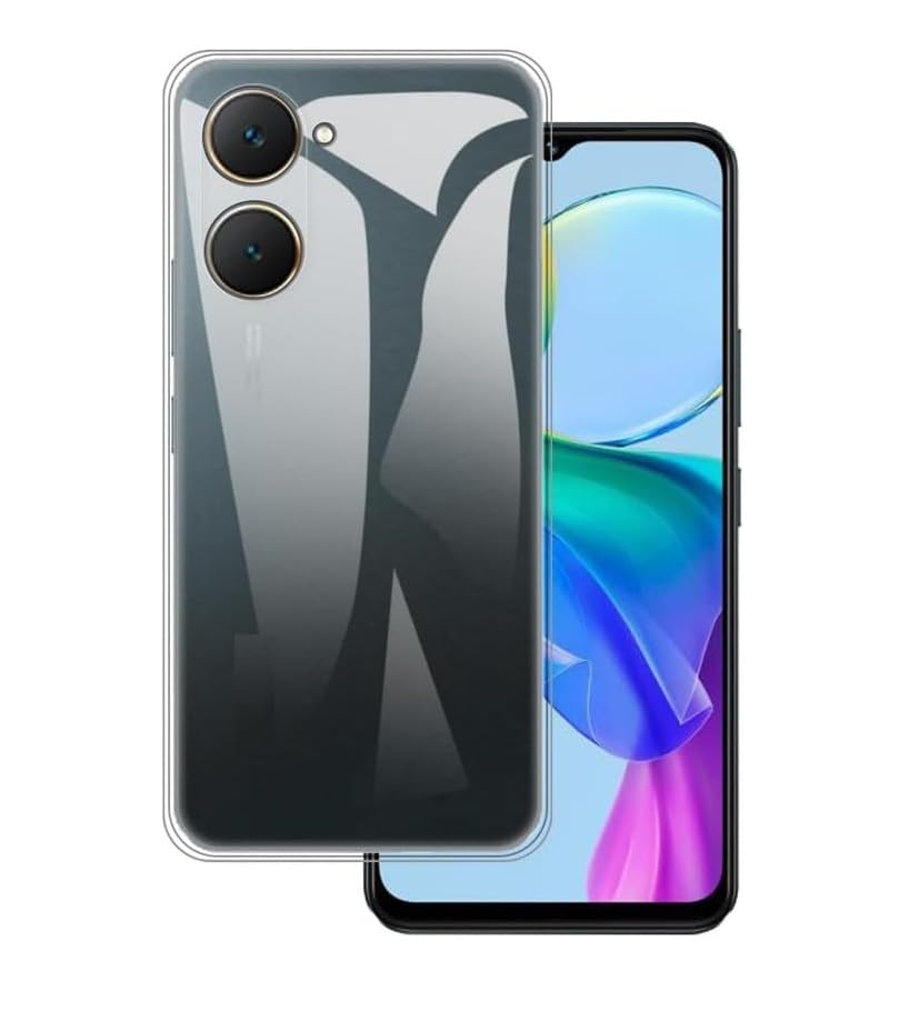 Image of COVERBLACK Flexible Rubber Case Back Cover for Compatible Model with Vivo Y28s / Y18i / Y28E /Lite 5G - Transparent