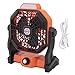 Ventilateur de camping avec lumière LED 7800mAh Ventilateur portable rechargeable par USB Rotation de la tête à 270 degrés Ventilateur de tente portable pour pique-nique, barbecue, pêche, urgence