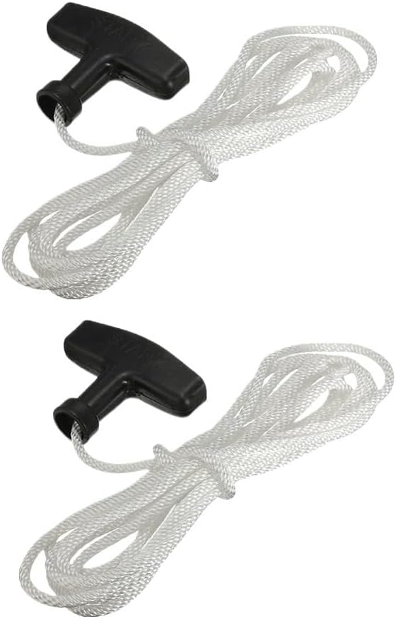 1.2m/3m Start Cord Line Cord Starter Pull Cord Rope with Pull Handle 4mm Universal Generator Pull Cord Durable Mower Accessories(300CM)