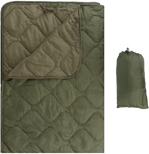 Vista 125 de LOOGU Manta de camuflaje con aislamiento impermeable para acampar al aire libre, senderismo, caza, supervivencia, mochilero, picnic Alpha Green