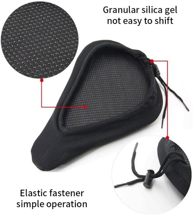 3D Soft Bike Seat Cover Breathable Bicycle Saddle Seat Cover Wide Foam Mountain Bicycle Seat Cushion Bicycle Accessories