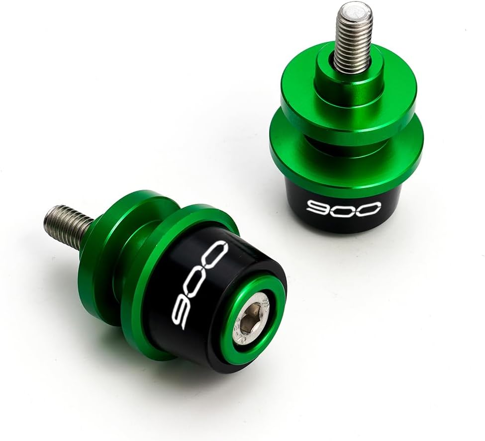MOWOK Fit for Kawasaki Z900 Z900RS Z900SE Z 900 RS SE 2017-2025 Motorcycle Accessories M8 Swingarm Spools Sliders Swing Arm Paddock Stand Screws (Green)