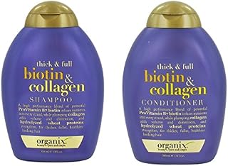 Organix Thick and Full Biotin and Collagen Shampoo & Conditioner Set, 13 Ounce