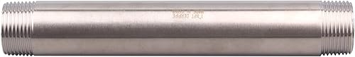 Miniatura 16 de 1/2" X 1/2" NPT Macho NPT Acero Inoxidable 304 Acoplamiento De Tubo De Acoplamiento De Acoplamiento De Tubo De Montaje 4" Longitud