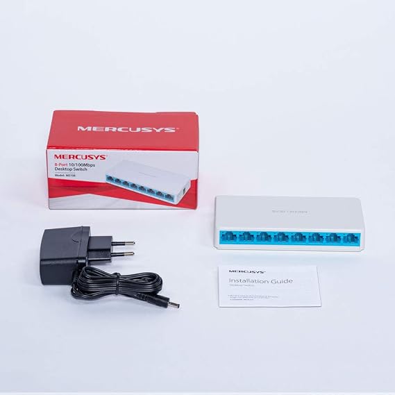 Mercusys MS108, 8-Port 10/100Mbps Desktop Switch
