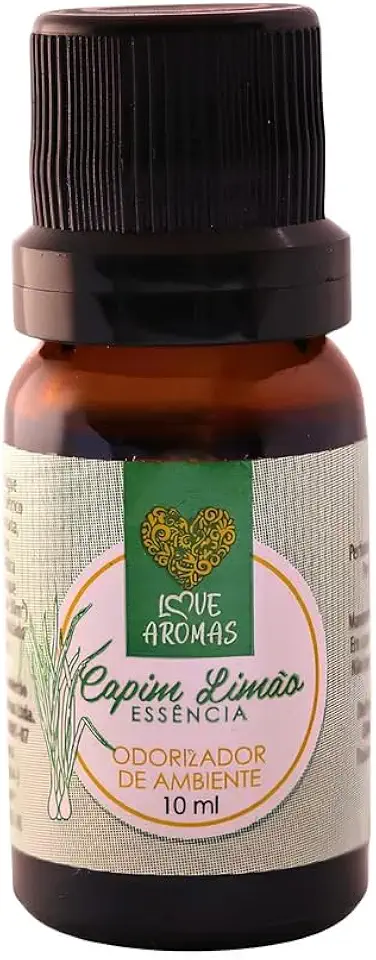 Essência Aromática de Capim Limão 10ml - Aroma Cítrico e Energizante para Difusores e Velas