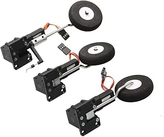 Electronic Landing Gear, 1 Set RC Airplane 25g Electronic Retractable Landing Gear Metal Worm Rod Digtal Servoless Retract Gears for RC Fixed Wing Airplane Plane Model Drone Accessories Part