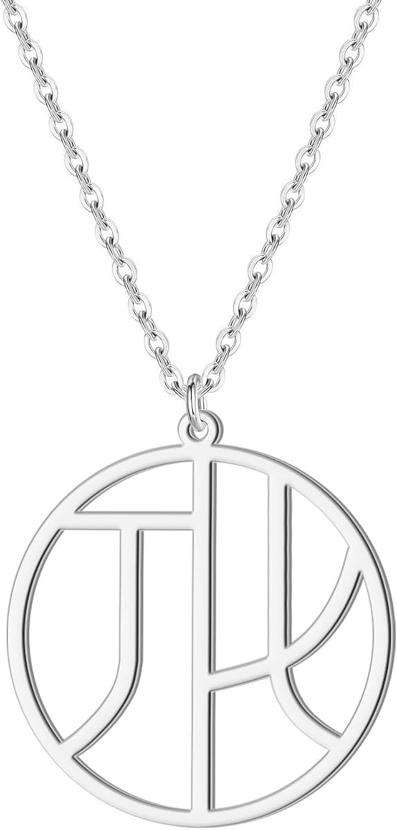 3UMeter Collar con nombre personalizado para mujer, plata de ley 925, logotipo familiar, collares con monograma, collar minimalista personalizado, regalo de cumpleaños, San Valentín, aniversario, Día de la Madre