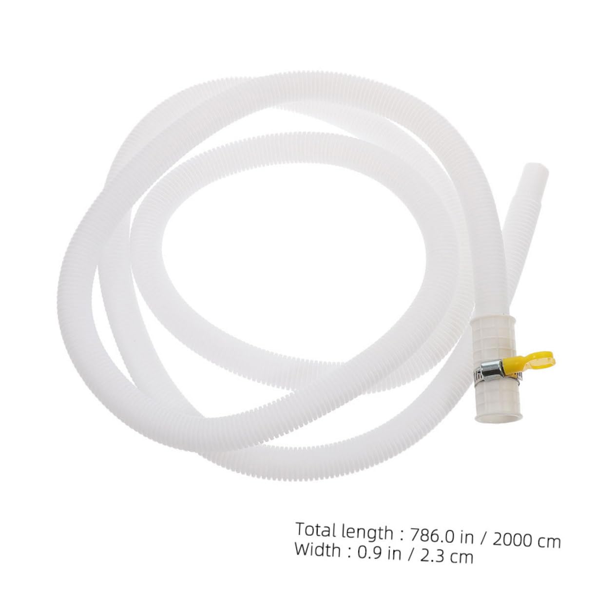 Tubo di Scarico Estensibile per Condizionatore Bianco in Pe e Abs con Fascette Resistenti al Sole, Tubo Condensa Sicuro per Uso Esterno e Installazione Facile