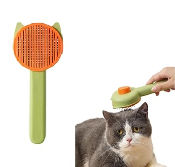 Hair Brush Pet Grooming Brush Grooming Cat Rabbits Dog Brush Hair Shedding, Self Cleaning Slicker Pet Massaging Tool Suitable for Pets